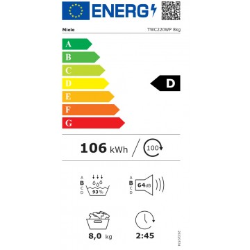 Miele TWC220WP Στεγνωτήριο 8kg A++ με Αντλία Θερμότητας Miele TWC220WP Στεγνωτήριο 8kg A++ με Αντλία Θερμότητας